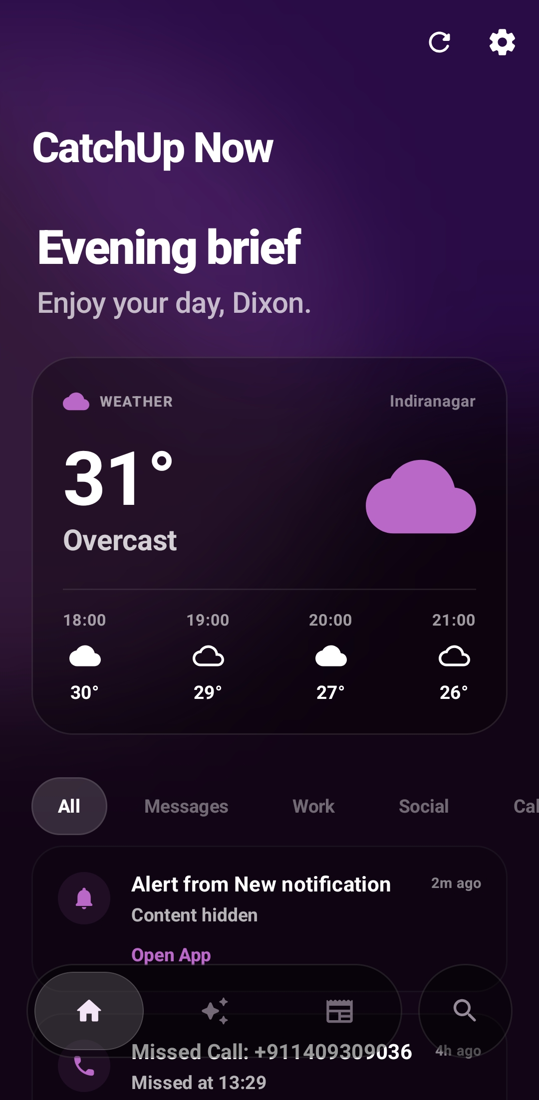 CatchUp Now App Screenshot