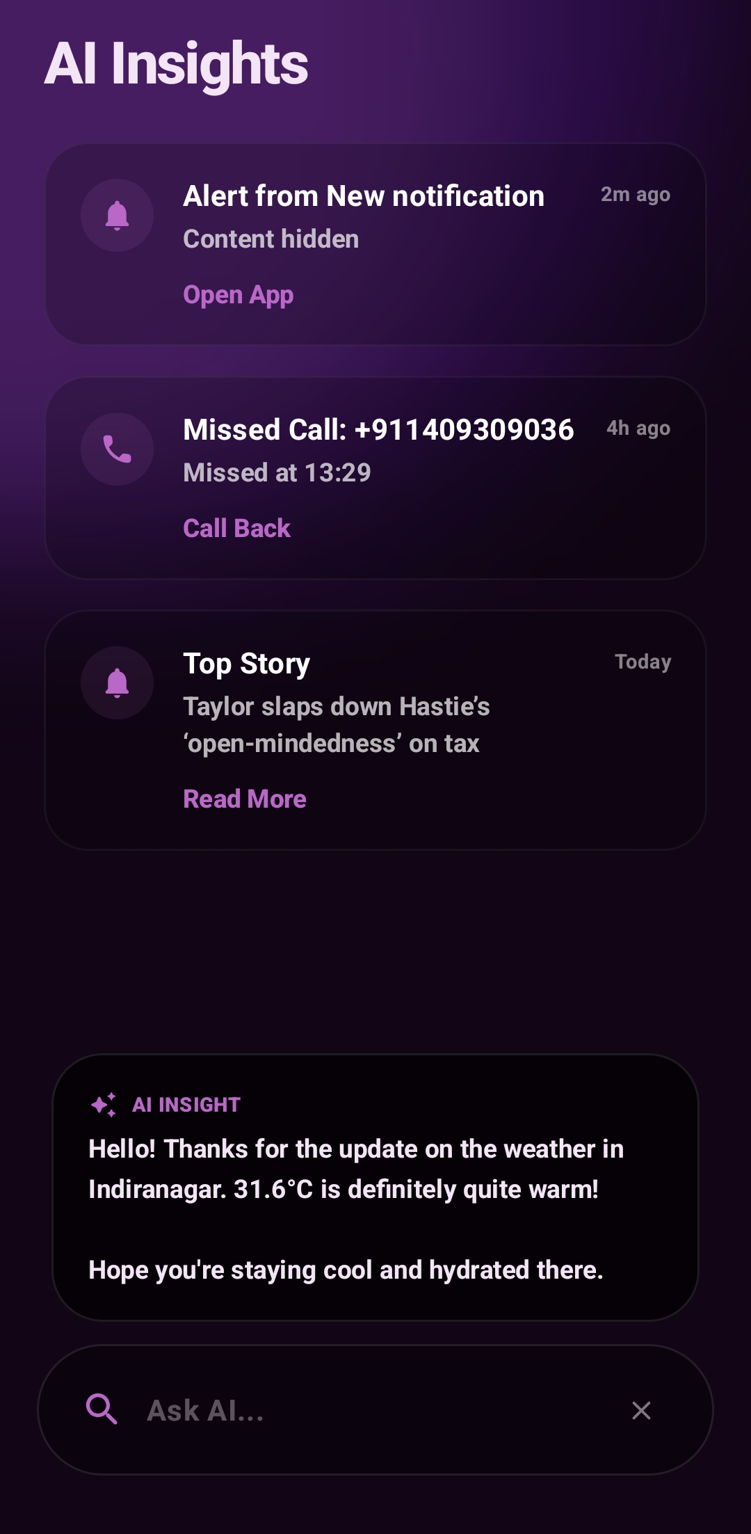 AI Chat Interface